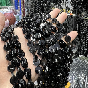 Plusieurs tailles croix lune Agate rouge Agate noire perles forme perles de pierre en vrac Bracelet perle - Product Image 6