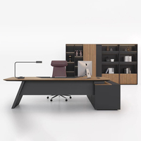Ensemble de mobilier de bureau moderne et luxueux haut de gamme, table de bureau pour PDG exécutif et patron à vendre