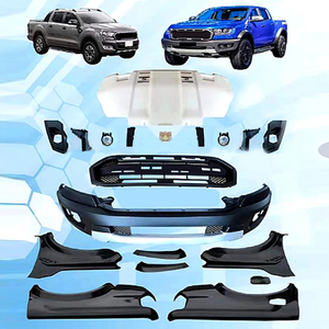 Auto voiture pare-chocs avant Grille large visage lifting Conversion Kit carrosserie pour <span class=keywords><strong>Ford</strong></span> <span class=keywords><strong>Ranger</strong></span> T7 <span class=keywords><strong>T8</strong></span> mise à niveau vers Raptor 2016-2019 - Product Image 4