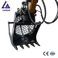 En stock : Dents interchangeables pour godet tamiseur hydraulique haute efficacité, pour la séparation des débris de béton