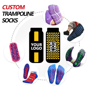 Chất Lượng Cao Mắt Cá Chân Vớ Vớ Yoga Với Logo Trampoline Vớ Vui Chơi Giải Trí Công Viên Giáo Dục Sớm - Product Image 1