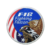 Écusson brodé en gros Logo personnalisé F-16 combat Falcon insigne patchs 2d 3d étiquette patch pour Aviation Souvenir