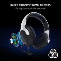 Audífonos para Juegos con Cable Razer Kaira X, Sobre la Oreja, Micrófono de 3.5mm, Sonido Estéreo HiFi con Bajos Profundos, para PS5, PlayStation 5, PC Gamer