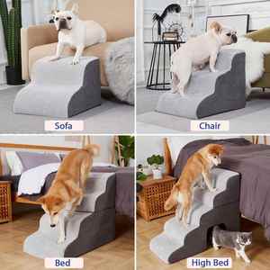 Pet Stairs Luxury <b>Dog</b> Ramp Tunnel House Set Foam Climbing Ladder <b>for</b> High <b>Bed</b> <b>Sofa</b> Wholesale Factory Vendor Bulk - Product Image 4