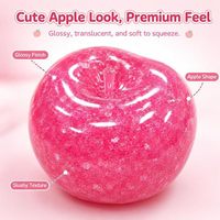 Jouet anti-stress vert en TPR, en forme de pomme, malléable, à rebond lent, décor de bureau, cadeau fidget