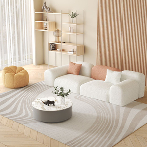 Juego de Sofás de Diseño Moderno y Creativo, Sofá de Tela de Lujo Ligero para Hotel, Muebles de Sala de Estar, Sofá Pequeño Cómodo de Terciopelo Coch - Product Image 2