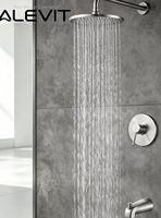 Ensemble de douche encastré avec homologation UPC CUPC, ensemble de douche mural pour salle de bain avec pomme de douche haute pression de 8 pouces