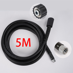 Pistola de Agua a Presión Ajustable con Manguera de 5 Metros, Limpiador de Alta Presión para Lavado de Autos, Agua Fría, Plástico de Ingeniería MO428 - Product Image 1