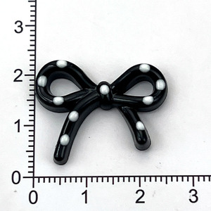 Black White Polka Dot <b>Bow</b> Puppy Jewelry Accessories Hair <b>Clips</b> DIY Craft Materials Plastic Resin Irregular Shape Spring 2024 - Product Image 4