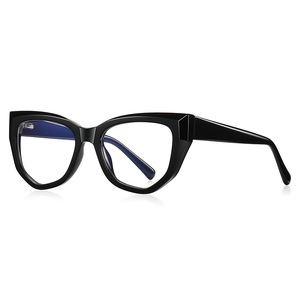 Fabricant de <span class=keywords><strong>lunettes</strong></span>, montures de <span class=keywords><strong>lunettes</strong></span> en acétate, style œil de chat, nouvelles montures tendance à bord épais, anti-lumière bleue, montures optiques pour femmes - Product Image 3