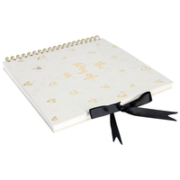 Maßgefertigtes Modisches Goldfolien-Hardcover Scrapbook Umweltfreundliches Spiral-Skizzenbuch mit Bandverschluss Papierumschlag Scrapbook