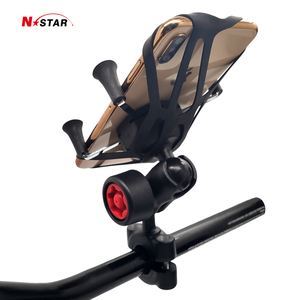 Support de téléphone pour moto N-Star, rail moyen à couple, <span class=keywords><strong>double</strong></span> rotule pour guidon de moto - Product Image 6