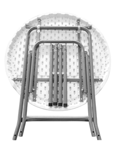 Muebles perfectos, mesa plegable de fiesta blanca redonda de plástico plegable para eventos, banquetes al aire libre, bodas - Product Image 2