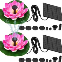 1.2W Bain d'oiseaux Lotus Jardin Fontaine d'eau flottante Pompe de fontaine solaire pour et avec patio de jardin