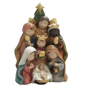 New Customizable Three Kings and Saints Family Set European Souvenir Small Handmade Gift Set