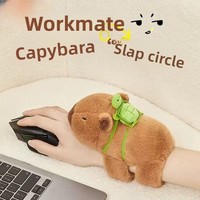 Bracelet de poignet transfrontalier Kapibala Snap Ring, adorable jouet en peluche Capybara pour enfants, rembourrage en coton PP, vente en gros
