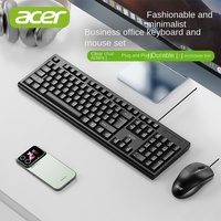 Keyboard dan Mouse Gaming USB Berkabel Grosir untuk Komputer Desktop Kantor PC dengan Desain Ultra Tipis Tahan Air