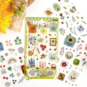 4 Aufkleber pro Packung <span class=keywords><strong>Ode</strong></span> <span class=keywords><strong>To</strong></span> The Palm Series Bullet-Journal-Aufkleber Wasserfeste Aufkleber Bullet-Journal-Zubehör - Product Image 3