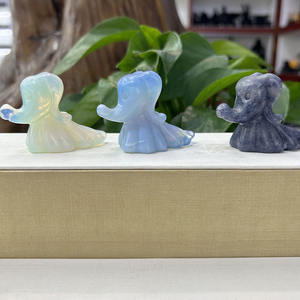 Rosa cristal fantasma perro blanco cristal Natural piedra Mineral espécimen grabado técnica para decoración del hogar ornamento artesanía joyería - Product Image 3