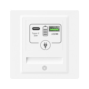 ไฟกลางคืน LED สำหรับบ้าน แบบ 86 พร้อมพอร์ต USB และการชาร์จแบบ Type C ระบบตรวจจับการเคลื่อนไหวของร่างกายมนุษย์ สำหรับบันได ทางเดิน ห้องนอน - Product Image 1