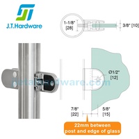Poteau de balustrade en verre série Z, pince à verre ronde, poteaux d'angle central pour pare-brise, kit de poteaux de garde-corps de balcon avec main courante