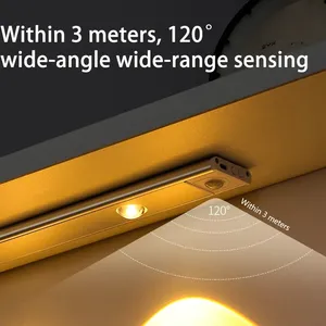 USB LED wiederauf ladbarer dimmbarer Bewegungs sensor unter Theken schrank leuchten für Wohnzimmer-Küchen treppen