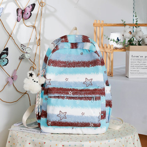 Leisure Graffiti Female Double-Shoulder Backpack New Model Lightweight Versatilec <b>Computer</b> <b>Bag</b> L Capacity College Students' <b>Bag</b> - Product Image 1