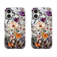 Coque de téléphone personnalisable avec film protecteur intégré, grande ouverture, couverture intégrale, deux-en-un pour iPhone 16 Pro, coque antichoc
