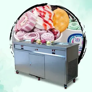 揚げアイスクリームスナック食品ダブルフラットパンロール機