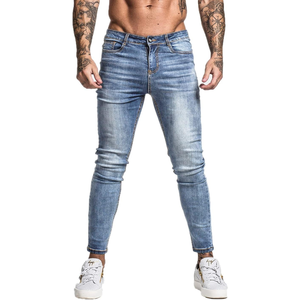 OEM <span class=keywords><strong>Jeans</strong></span> Skinny elasticizzati taglio stivale da uomo High Street <span class=keywords><strong>Super</strong></span> <span class=keywords><strong>Stretch</strong></span> con decorazione con bottone rivetto ricamato - Product Image 4