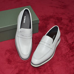 Chaussures habillées formelles pour hommes en cuir italien, faites à la main, à enfiler, à bout pointu, décontractées, pour mariage, respirantes, rehaussantes, pour l'automne - Product Image 4