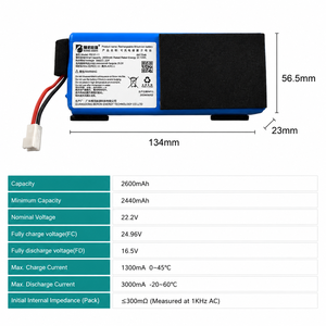 PB101-11 2600mAh 22.2V Batería de Iones de Litio Recargable de Repuesto para <span class=keywords><strong>Robot</strong></span> Limpiador de Piscinas <span class=keywords><strong>WYBot</strong></span> - Product Image 2