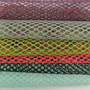 Factory Outlet 50-100GSM Various Colors of 100% Polyester hex mesh fabric for bags