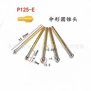 Sonde de test P125 E, pointe conique parapluie de 2,0 mm, broche à ressort pour mesure électronique - Product Image 2