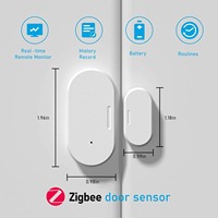 Tuya Zigbee, Sensor de puerta, detectores de ventana, Sensor magnético, protección de seguridad inteligente para el hogar, Monitor remoto desde la aplicación