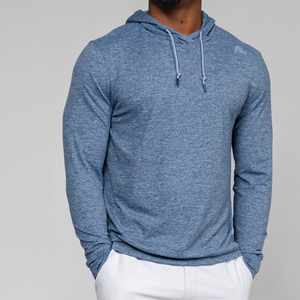 Sudadera con capucha de rendimiento para hombre de tela extremadamente suave transpirable que absorbe la humedad de material elástico en cuatro direcciones - Product Image 1