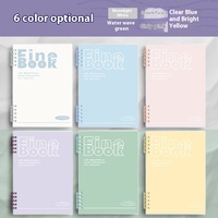 Petit cahier à feuilles mobiles en PP imprimé frais B5 A5 A4 détachable avec 60 pages intérieures et journal à boucle