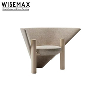 WISEMAX FURNITURE Fauteuil de salon de luxe au design moderne en cuir et velours, fauteuil d'appoint individuel pour salon