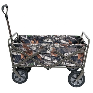 Manufacturer Customized Enclosed Steel ABS Four-Wheel Camping Outdoor Camp Picnic Strong Loading Bearing Black Hand <b>Pull</b> Cart - Product Image 6