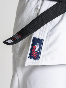 ชุดยูโดมาตรฐาน <span class=keywords><strong>IJF</strong></span> 750/450 GSM ผ้าฝ้าย ชุดแข่งขันยูโด OEM - Product Image 6