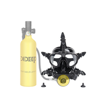 DIDEEP X4000PLUS 1L Bouteille d'air haute pression en aluminium, système de plongée mini scuba pour 10-20 minutes, kit d'équipement de plongée certifié CE