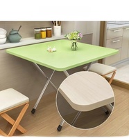 Table pliante carrée, table à manger pliable en deux, utilitaire, intérieur/extérieur, pour la maison