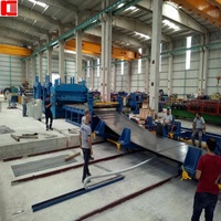 Machine de ligne en acier coupée par bobine à usage intensif électrique stratification contrôlée par PLC avec emballage de caisse en bois automatique
