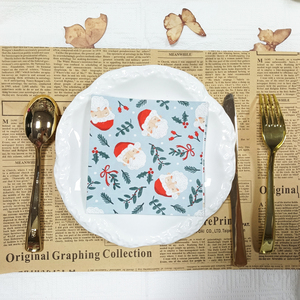 Serviettes imprimées sur toute la page avec motif <span class=keywords><strong>bonhomme</strong></span> <span class=keywords><strong>de</strong></span> <span class=keywords><strong>neige</strong></span>. Serviettes <span class=keywords><strong>de</strong></span> table <span class=keywords><strong>de</strong></span> taille 25*25 cm, adaptées à diverses occasions. - Product Image 5