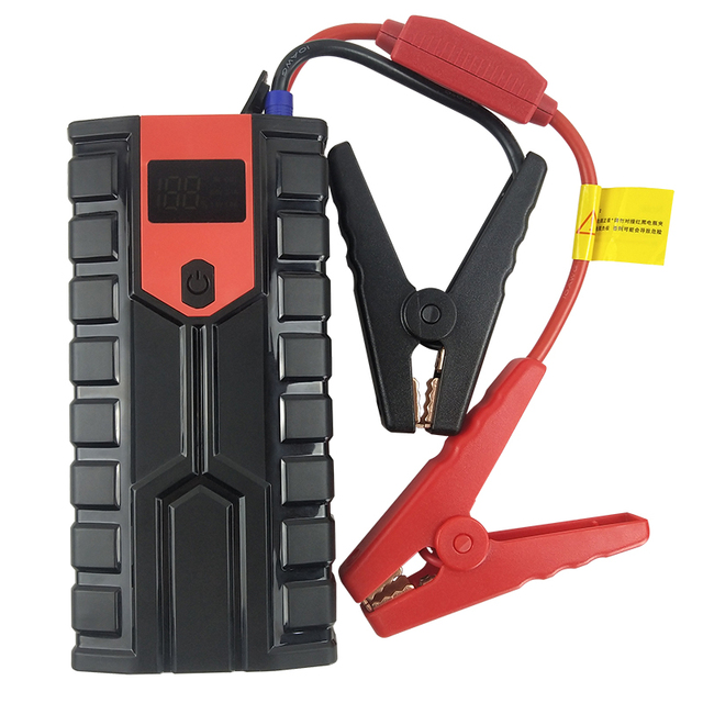 Portable 12V Car Jump Starter With Air Compressor LED Light Digital Power Bank 6400mAh Multi-functions Car Battery Pack