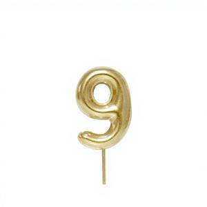 Party Love Golden No. Vela de 9,6 cm para Decoración de Pasteles, Hecha en China - Product Image 1
