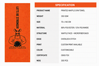 Serviette en microfibre gaufrée pour salon de spa, séchage rapide, ultra absorbante, 350 g/m², certifiée GRS, fabricant OEM