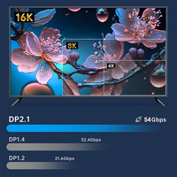 Câble DP vers DP de haute qualité HDR DSC 1.2a 54 Gbps 16K, mâle vers mâle, 0,5 m, 1 m, 1,5 m, 1,8 m, 2 m