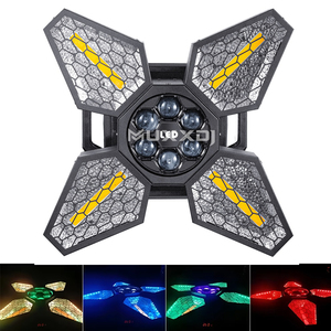 Đèn LED xoay hình lá phong Muxxdj 4*60w, đèn retro bốn lá, đèn strobo mắt ong, thanh đèn trang trí tiệc tùng - Product Image 4