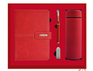 Set de Regalo Corporativo Personalizable: Cuaderno de Cuero A5, Bolígrafo de Lujo, Memoria USB y Libreta Promocional al por Mayor - Product Image 2